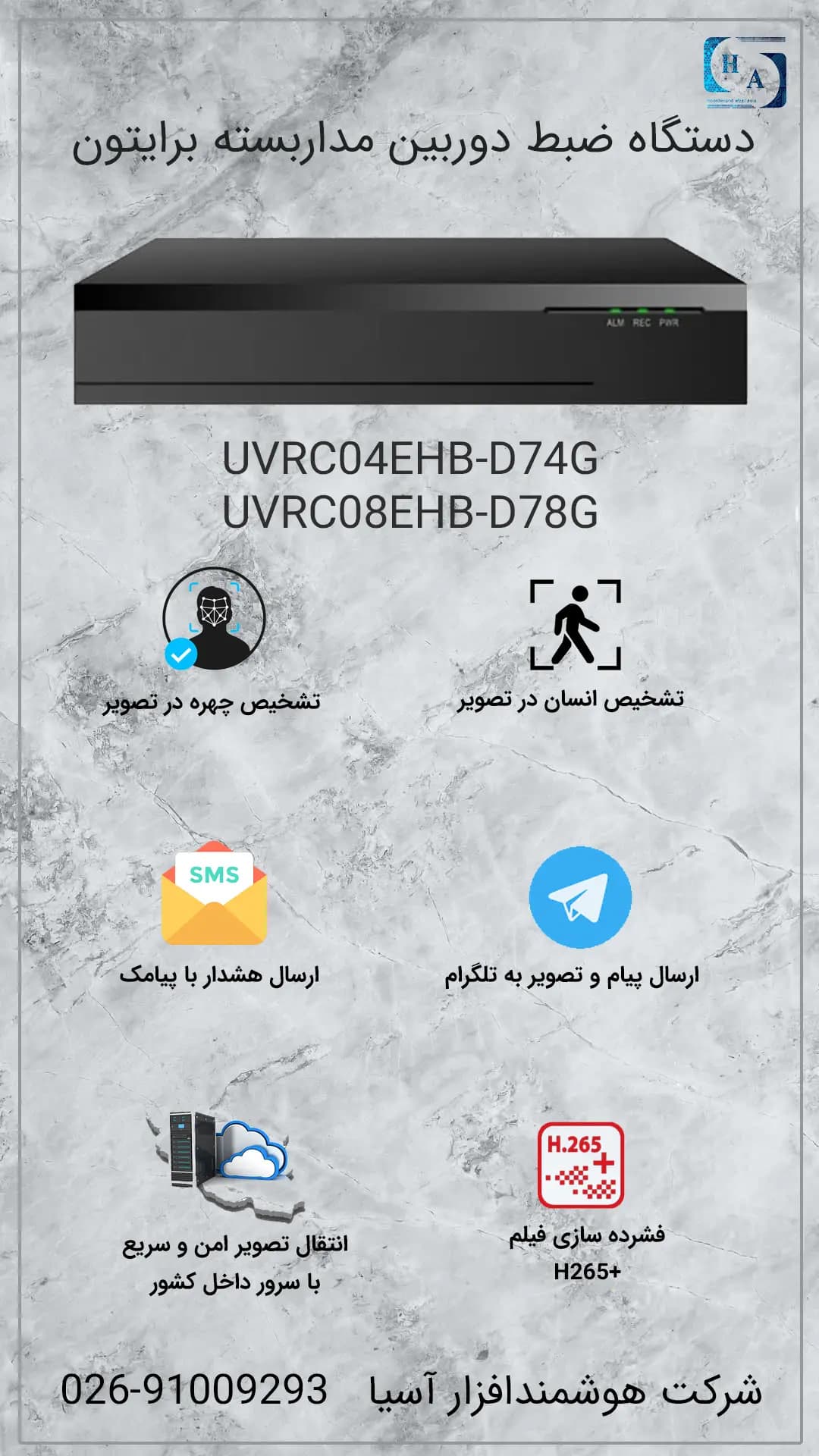 دستگاه ضبط تصویر برایتون UVRC04HX-D74G — تصویر ۲