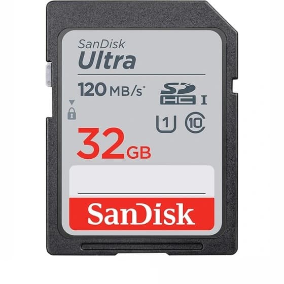کارت حافظه SD سن دیسک ظرفیت 32 گیگابایت – سرعت 120SanDisk 32GB Ultra 120MB-s SD Card