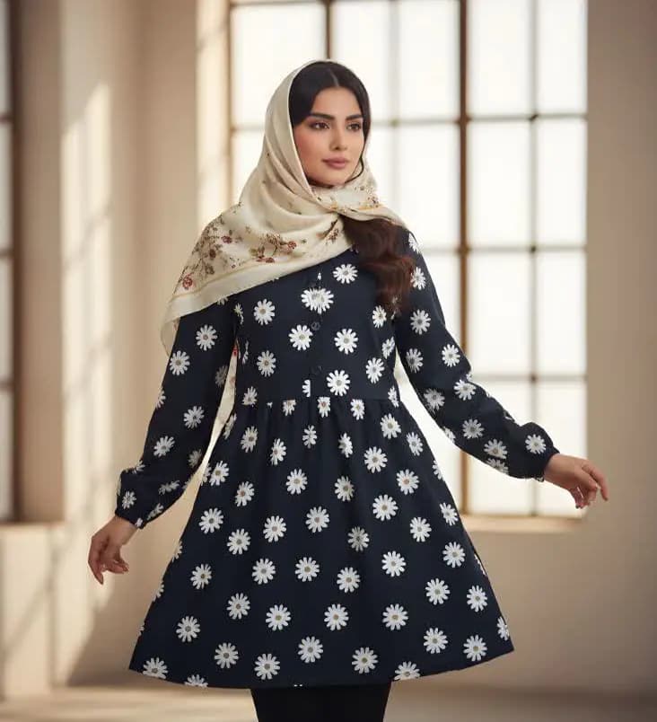 پیراهن زنانه مدل نازنین — تصویر ۲