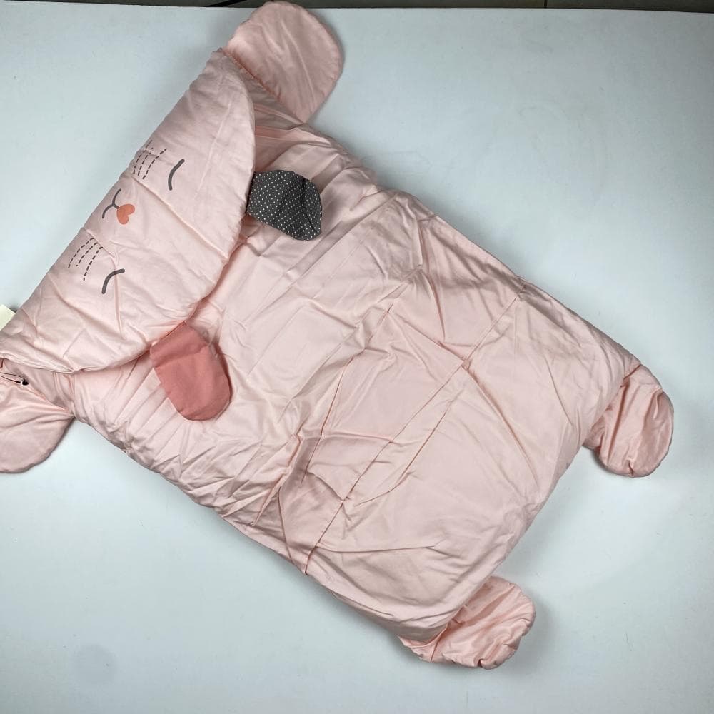 کیسه خواب نوزادی دخترانه طرح خرگوش صورتی کمرنگ – 0 تا 6 ماه — تصویر ۳
