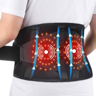 کمربند ماساژور بادی حرارتی کمر Rechargeable Heating Massage Belt با باتری شارژی و گرمایش هوشمند — تصویر ۲