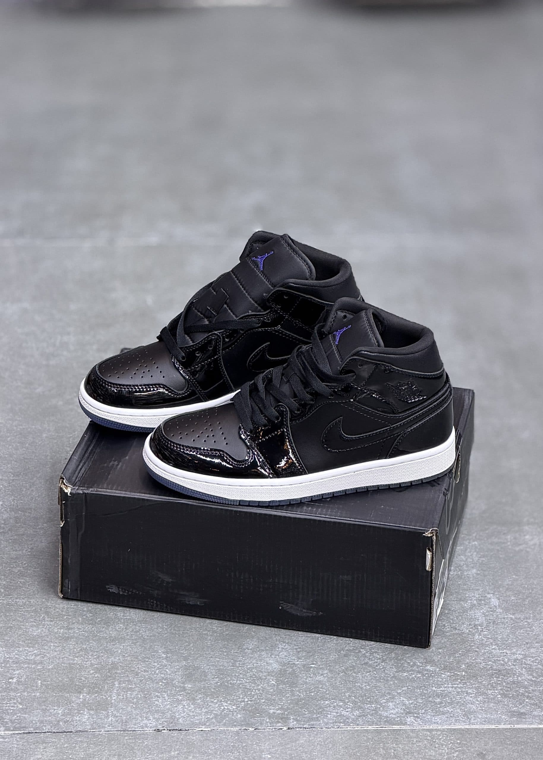 | نایک جردن ساقدار ورنی مشکی | NIKE JORDAN 1 HIGE SPIC JAME