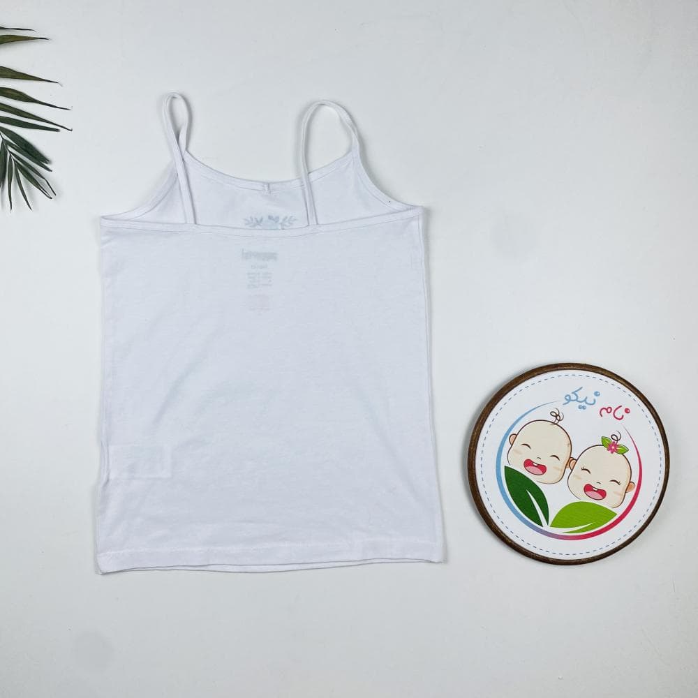 تاپ دخترانه بندی برند Pepperts طرح گل سفید رنگ – 10 تا 12 سال — تصویر ۲