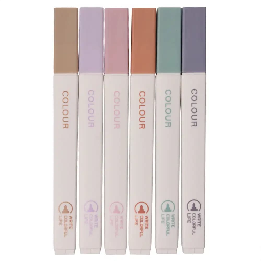 ماژیک علامت گذاری (هایلایتر) بسته ۶ عددی مدل F0650