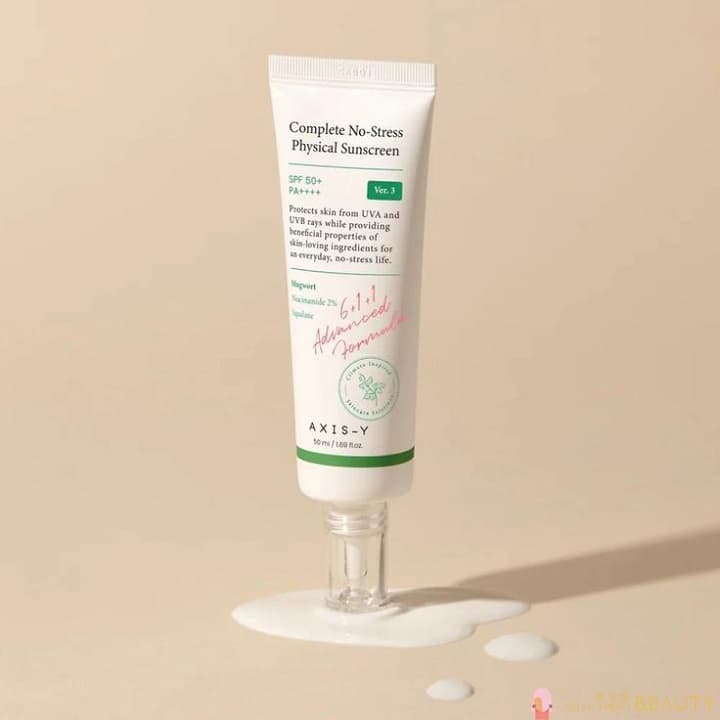 ضد آفتاب فیزیکی حاوی نیاسینامید Axis-Y مدل No Stress SPF50 حجم ۵۰ میل — تصویر ۴