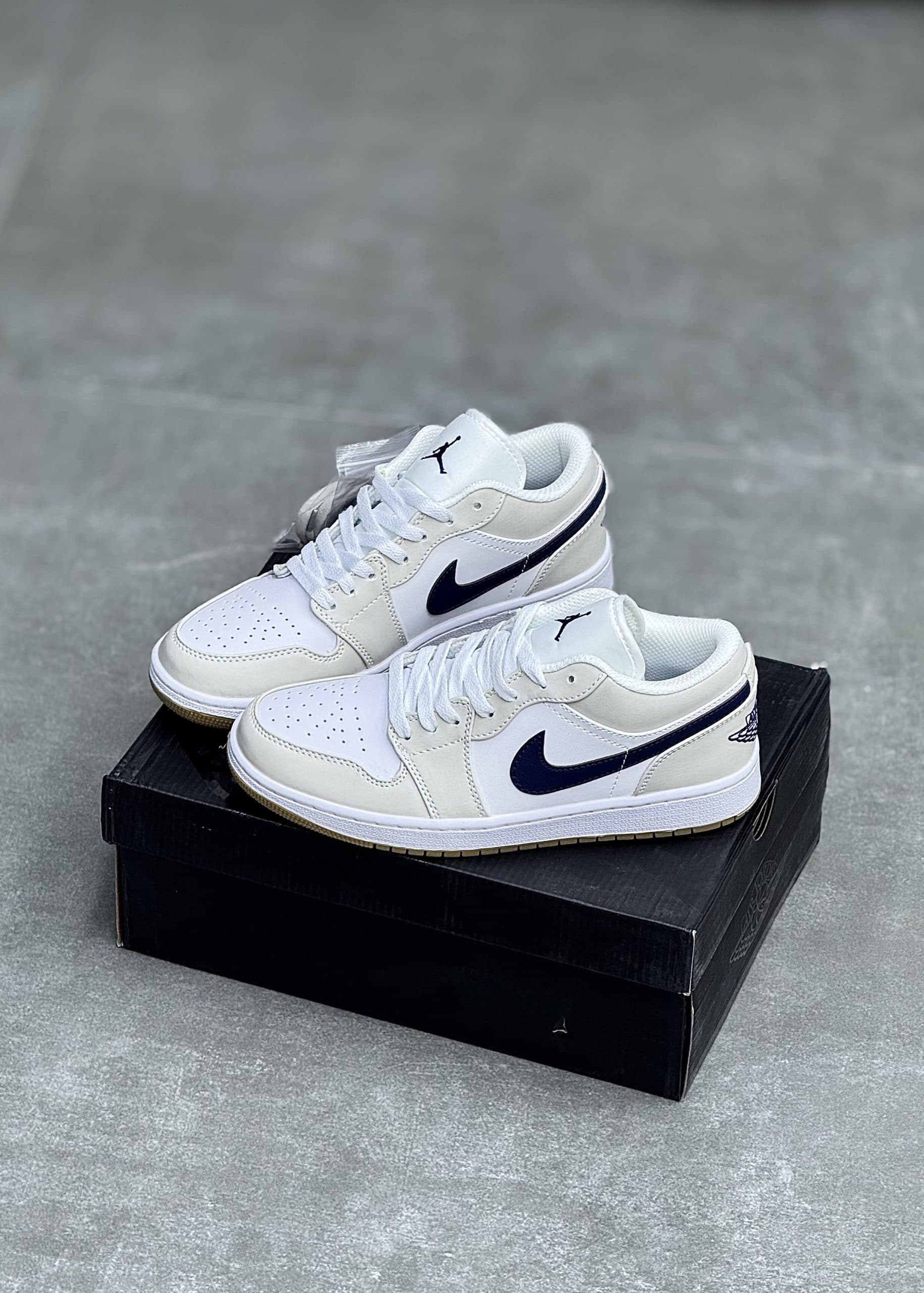نایک جردن وان تیک سرمه ای | Jordan 1 Low NAVY BLUE TICK