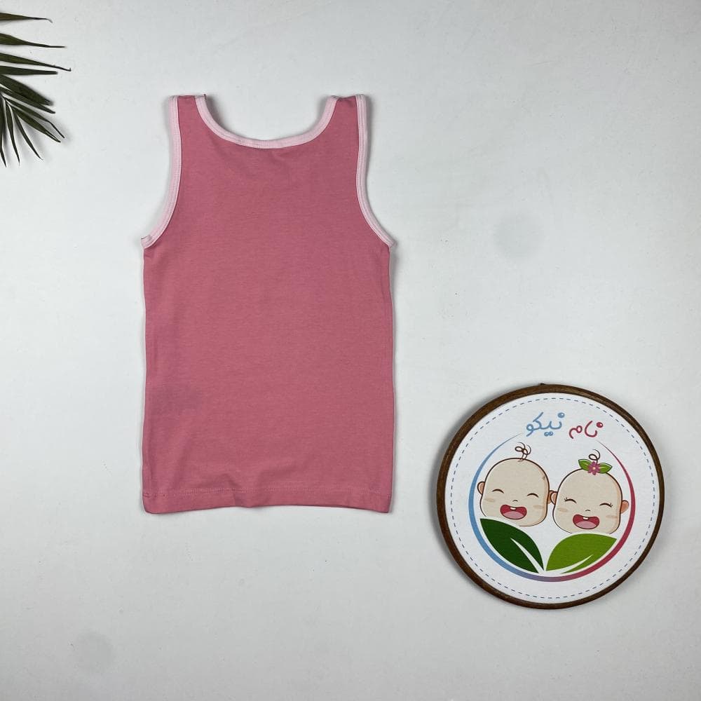 تاپ دخترانه حلقه ای طرح دو عروسک یقه گرد کالباسی رنگ – 12 تا 24 ماه — تصویر ۲