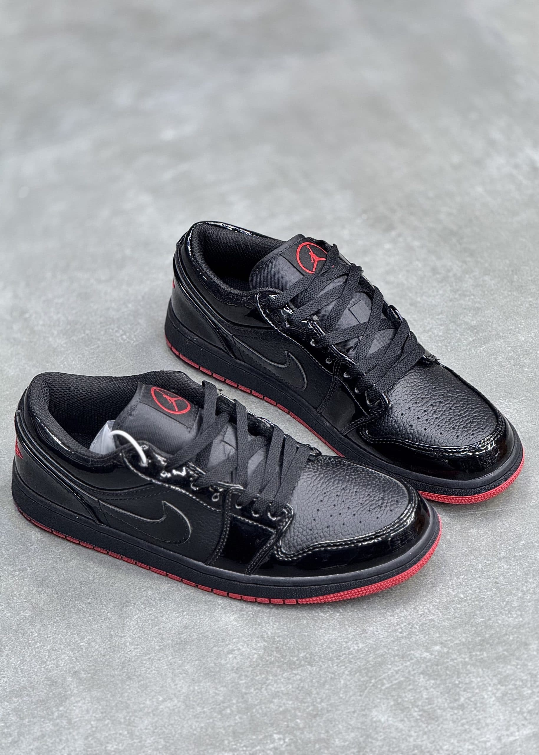 نایک جردن وان مشکی ورنی |Jordan 1 Low WHITE BLACKENED — تصویر ۴