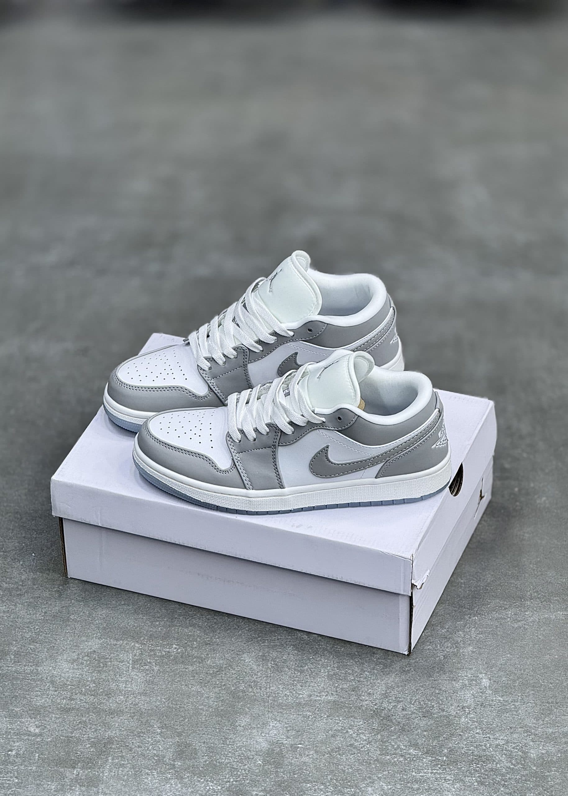 نایک جردن وان سفید طوسی |Jordan 1 Low WHITE GRAY