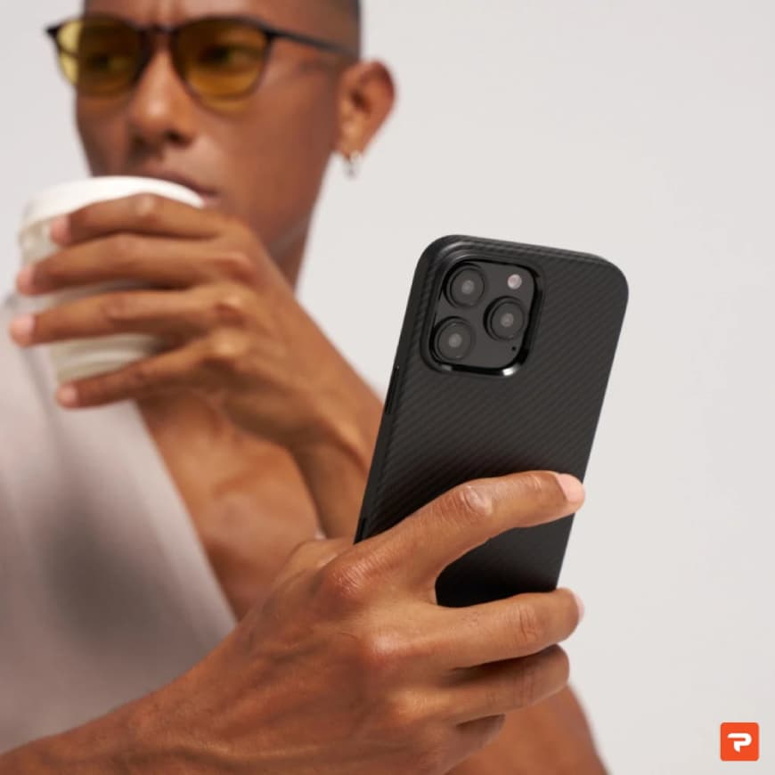 قاب pitaka مدل military black gray مناسب برای iphone 16 pro max — تصویر ۴