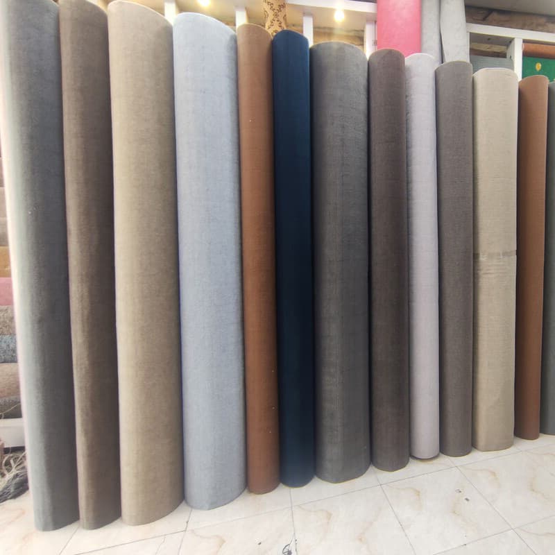 موکت ساده مخمل شیراز رنگ سفید شتری — تصویر ۵