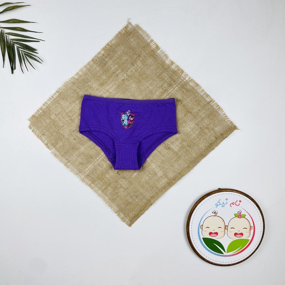 شورت دخترانه طرح پرنسس بنفش رنگ – 8 تا 10 سال