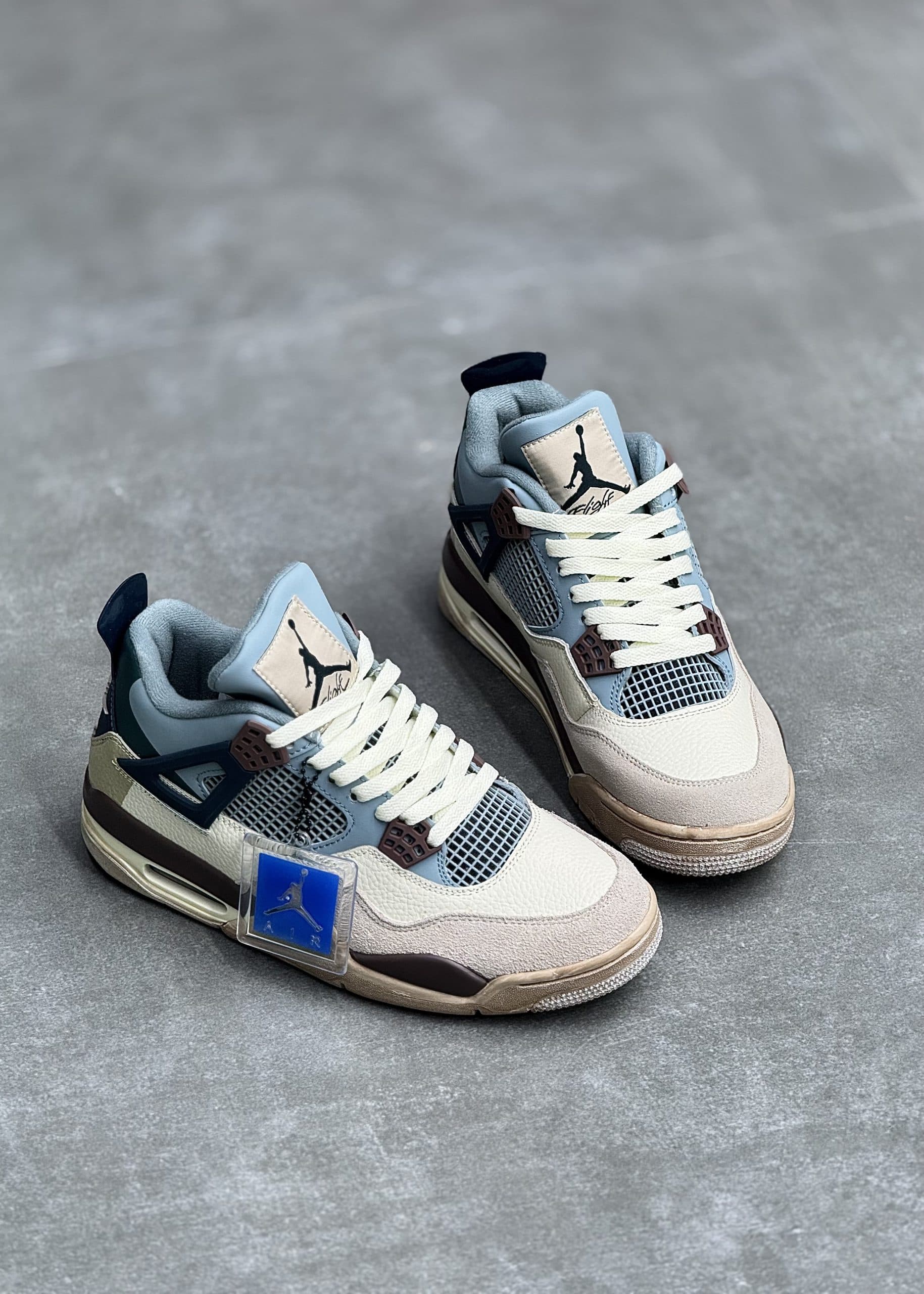 جردن 4 jordan اسنور لاکس| نایک جردن 4 مشکی نقره ای | NIKE AIR JORDAN 4 RETRO FEAR SNORLAX — تصویر ۴