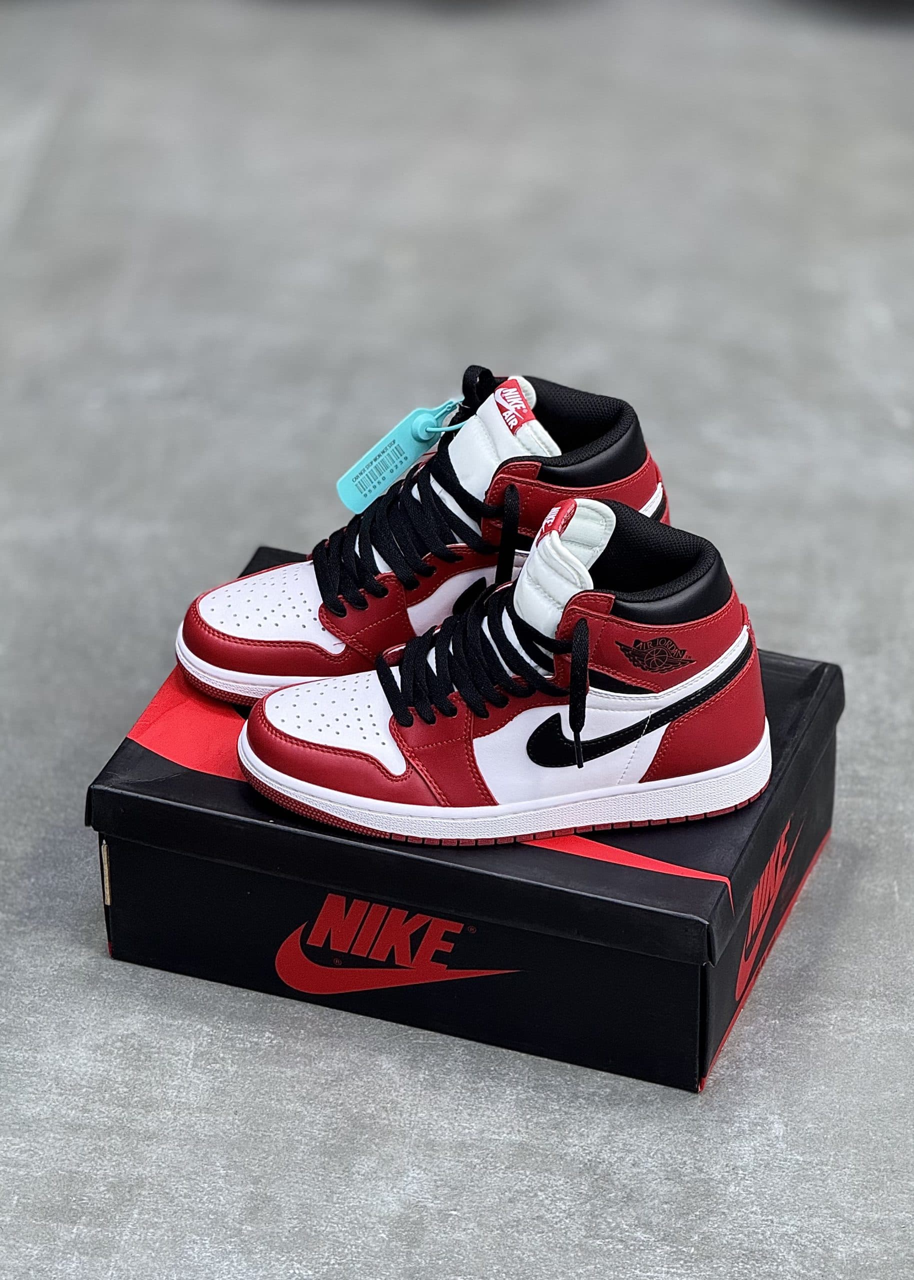 | نایک جردن ساقدار سفید قرمز | NIKE JORDAN 1 HIGE WHITE RED — تصویر ۲