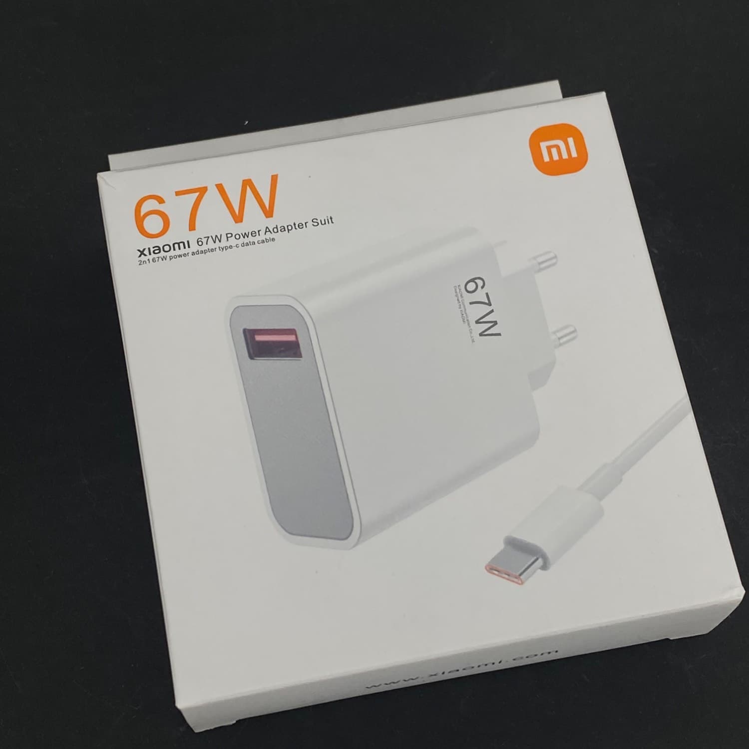 اداپتور 67 وات شیائومی با کابل — تصویر ۲