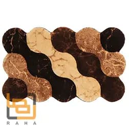 پادری سه بعدی زرباف طرح موج