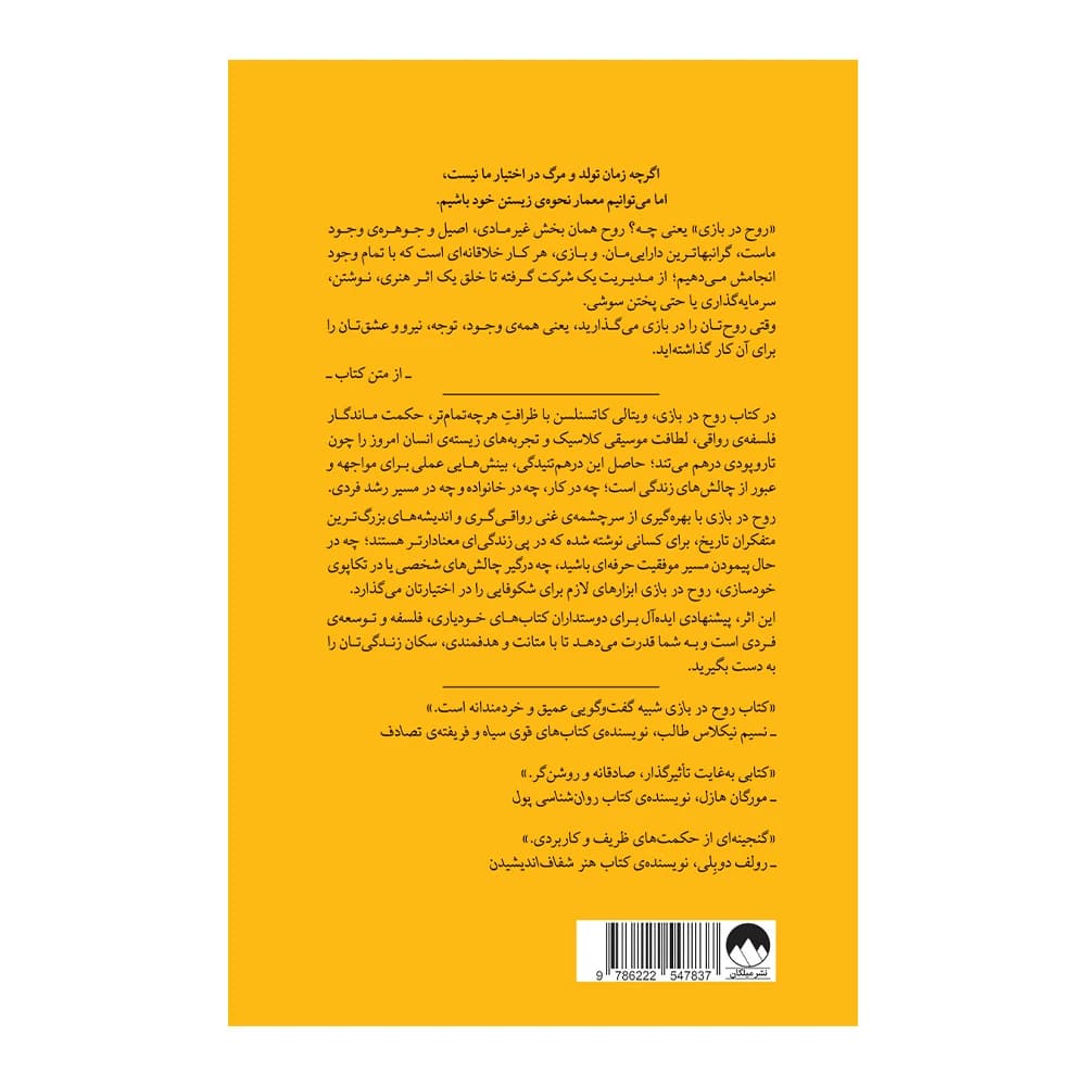 کتاب روح در بازی اثر ویتالی کاتسنلسن نشر میلکان — تصویر ۲