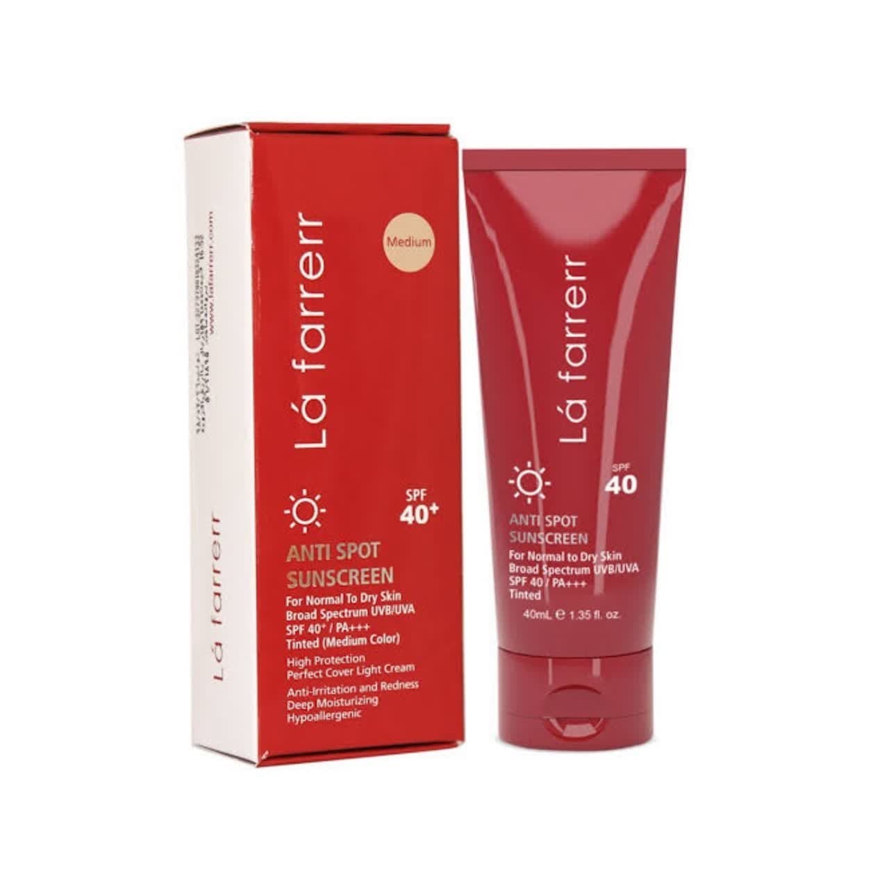 کرم ضدآفتاب و ضدلک لافارر مناسب پوست خشک و نرمال SPF40 رنگ روشن — تصویر ۲