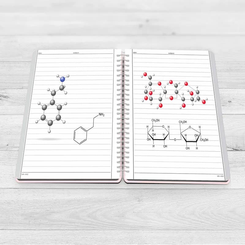 دفتر مشق 50 برگ مستر راد مدل دفتر شیمی طرح فرمول کد chemistry love 1717 — تصویر ۷