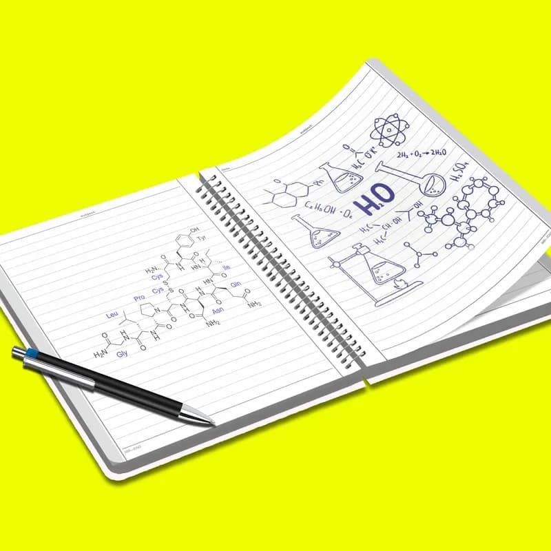دفتر مشق 50 برگ مستر راد مدل دفتر شیمی طرح فرمول کد chemistry love 1717 — تصویر ۵