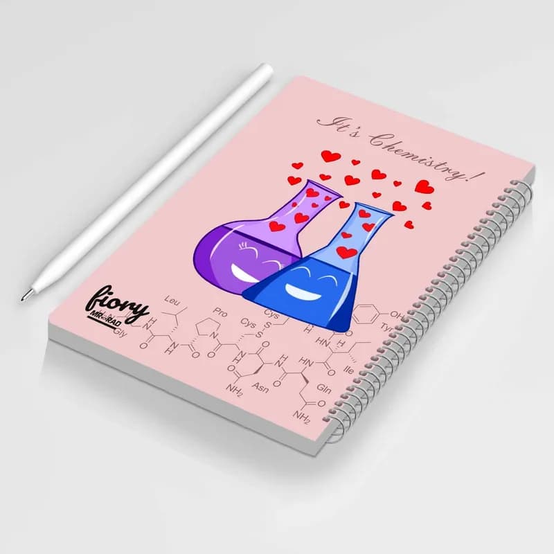دفتر مشق 50 برگ مستر راد مدل دفتر شیمی طرح فرمول کد chemistry love 1717 — تصویر ۳