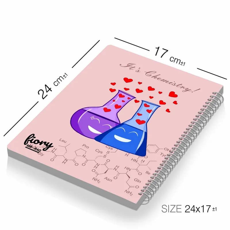 دفتر مشق 50 برگ مستر راد مدل دفتر شیمی طرح فرمول کد chemistry love 1717 — تصویر ۸