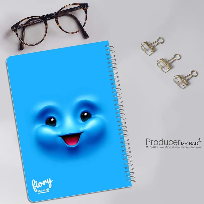 دفتر مشق 50 برگ مستر راد مدل ایموجی کیوت کد funny face 1569 — تصویر ۳
