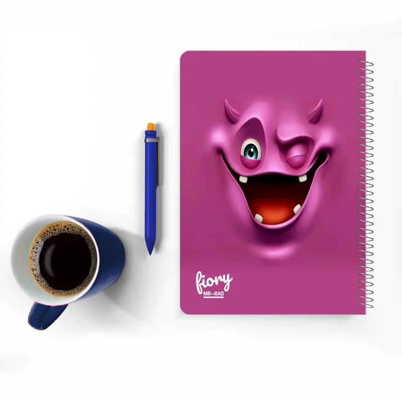 دفتر مشق 50 برگ مستر راد مدل ایموجی طرح بدجنس کد 1573 funny face — تصویر ۵