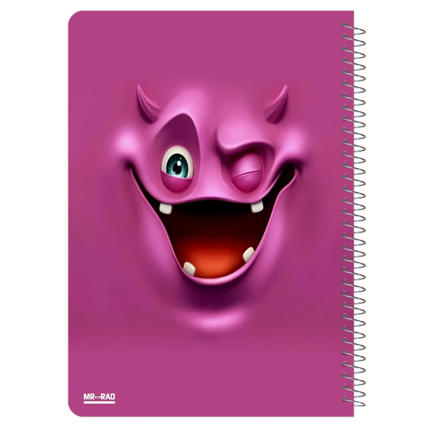 دفتر مشق 50 برگ مستر راد مدل ایموجی طرح بدجنس کد 1573 funny face — تصویر ۴