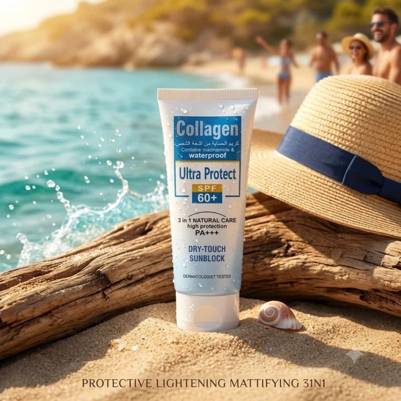 کرم ضد آفتاب و روشن‌کننده کلاژن SPF 60+ (حاوی نیاسینامید) کاترین — تصویر ۵