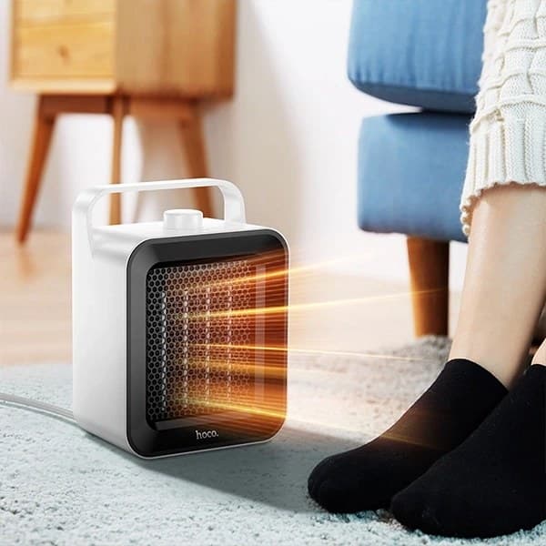بخاری برقی و هیتر رومیزی هوکو مدل HOCO HX24 | توان 1500 وات، PTC سرامیکی و 3 حالت گرمایش — تصویر ۷