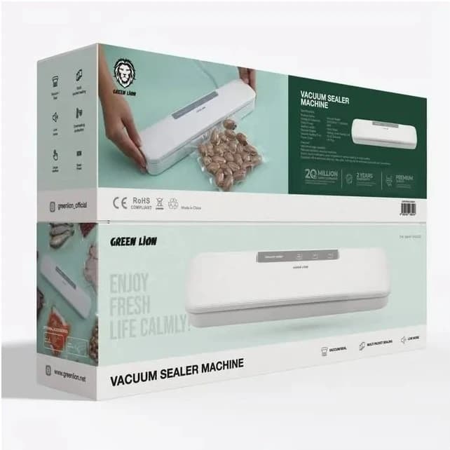 دستگاه وکیوم و پرس حرارتی گرین لاین مدل Green Lion Vacuum Sealer Machine White GNPORVACUMWH — تصویر ۶