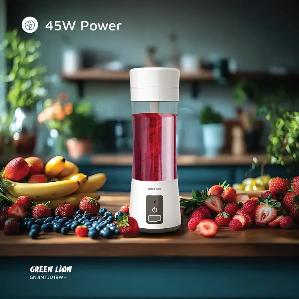 شیکر شارژی گرین لاین مدل JUICE MATE GL-JU19 | ظرفیت 380 میلی لیتر — تصویر ۲