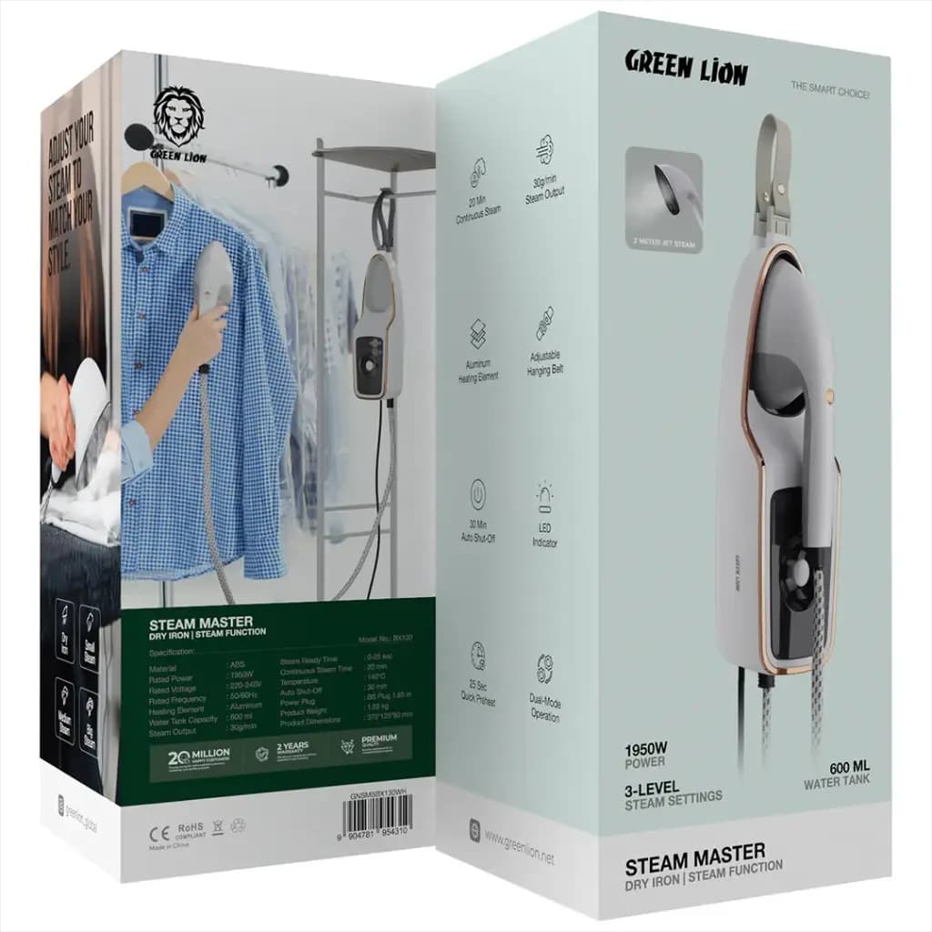 اتو بخار 1950 وات گرین لاین مدل Steam Master BX130 | اتو بخار و اتو خشک — تصویر ۶