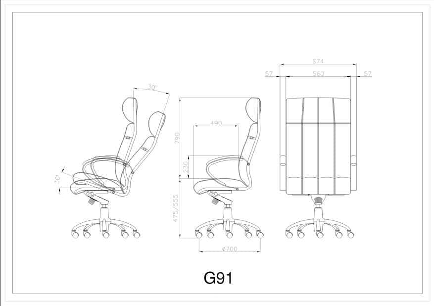 صندلی مدیریتی لیو G91 — تصویر ۱۱