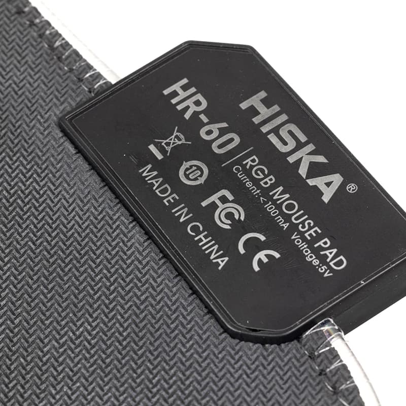 ماوس پد گیمینگ هیسکا HR-60 | سایز 800×300، نورپردازی RGB و ضخامت 4mm — تصویر ۷