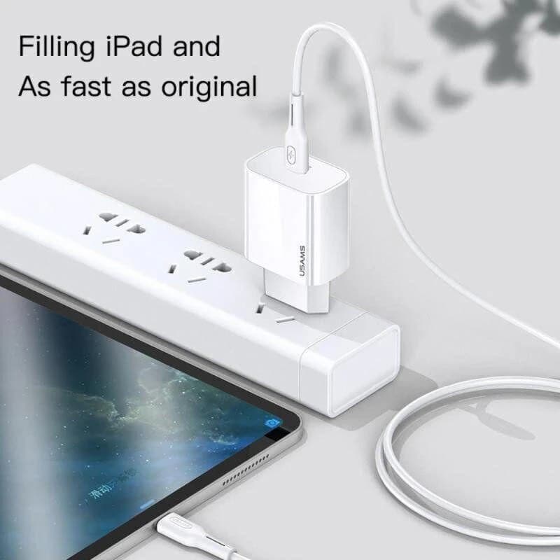 شارژر دیواری USAMS CC118 | توان 20 وات، USB-C و شارژ سریع PD 3.0 — تصویر ۲