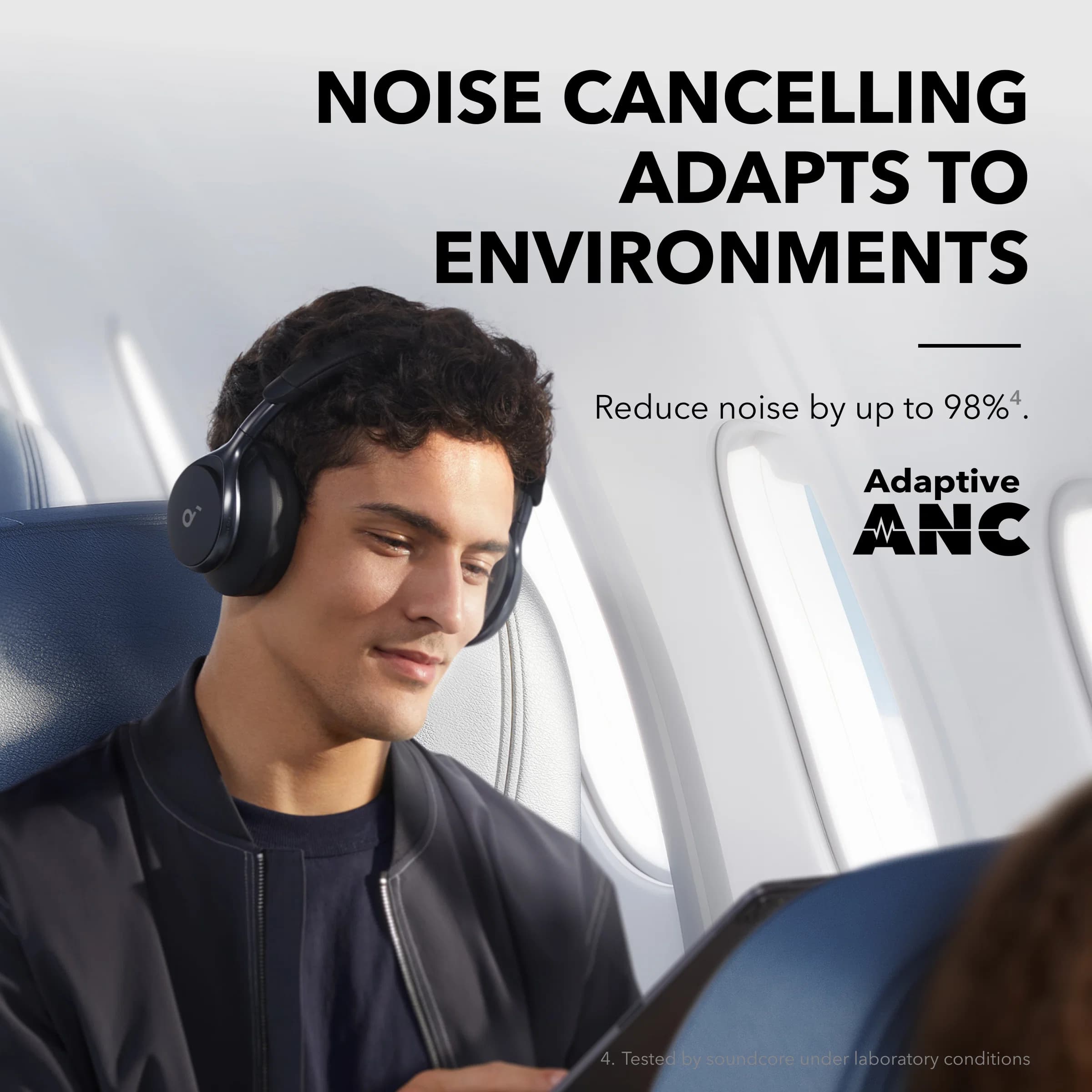 هدفون بلوتوثی انکر مدل Soundcore Space One | ANC A3035011 تطبیقی، صدای Hi-Res و 55 ساعت شارژدهی — تصویر ۶