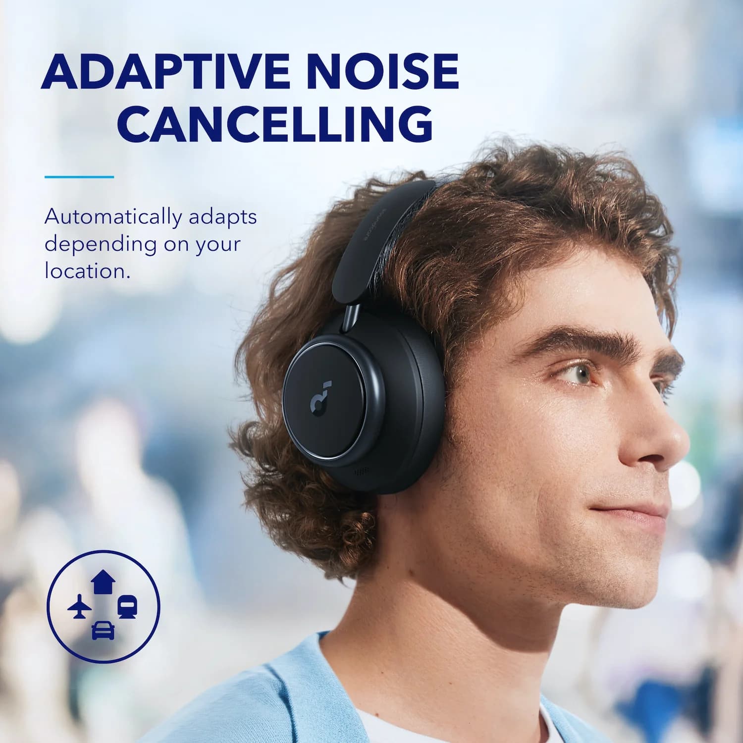 هدفون بلوتوثی انکر مدل Soundcore Space Q45 A304021 | حذف نویز تطبیقی، LDAC و 65 ساعت شارژدهی — تصویر ۵