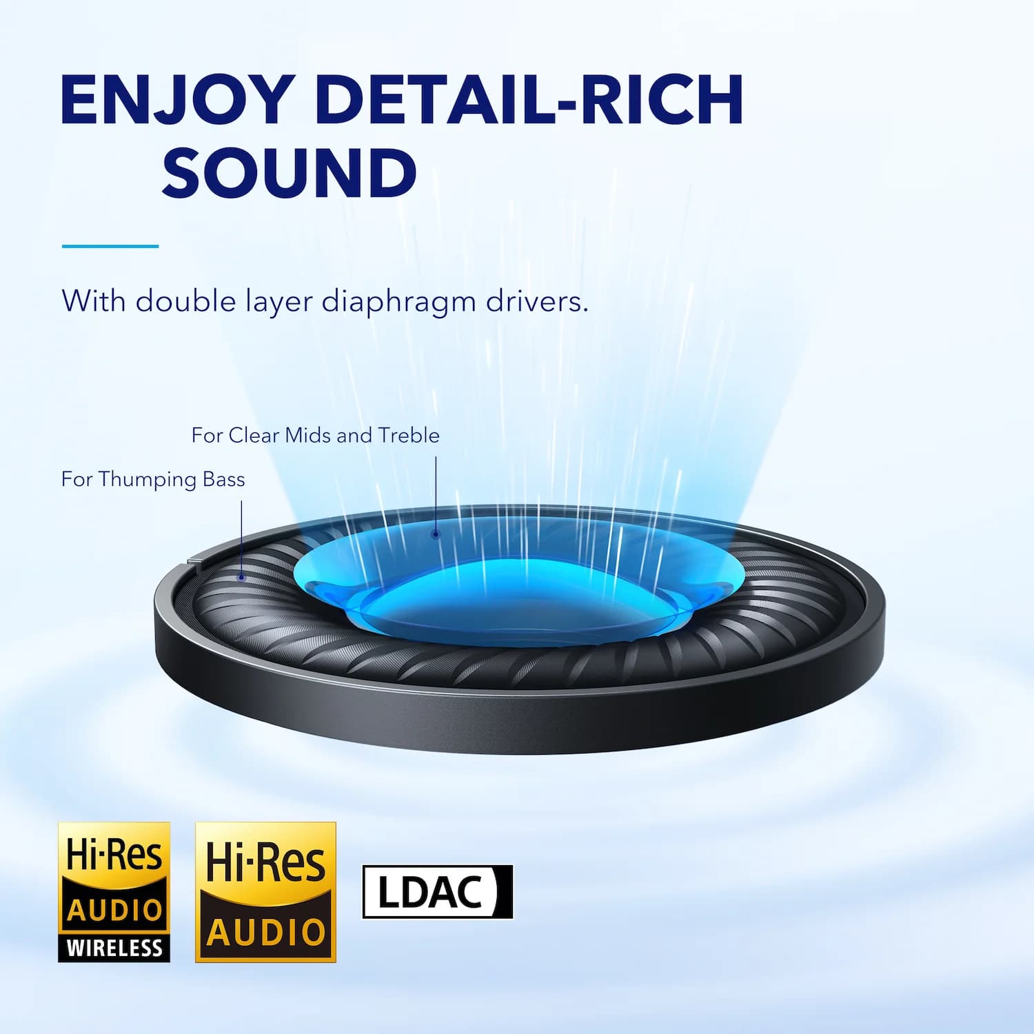 هدفون بلوتوثی انکر مدل Soundcore Space Q45 A304021 | حذف نویز تطبیقی، LDAC و 65 ساعت شارژدهی — تصویر ۷