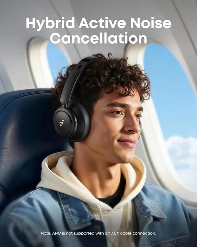 هدفون بلوتوثی انکر مدل Soundcore Life Q30 A3028013 | نویز کنسلینگ هیبریدی، 40 ساعت شارژدهی و صدای Hi-Res — تصویر ۷