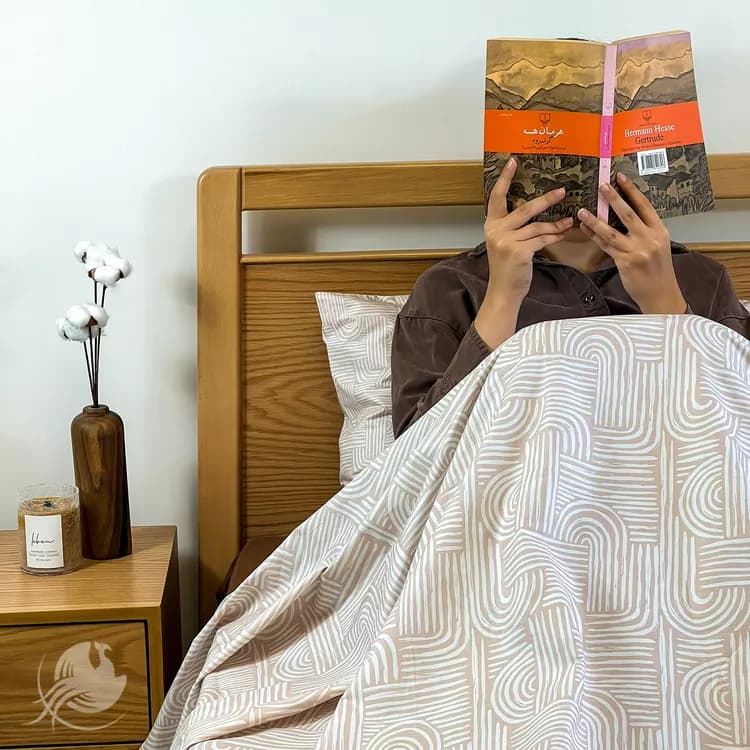 سرویس کامل ملحفه روانداز و کشدار طرح بوهو، یک نفره ۳تکه — تصویر ۳