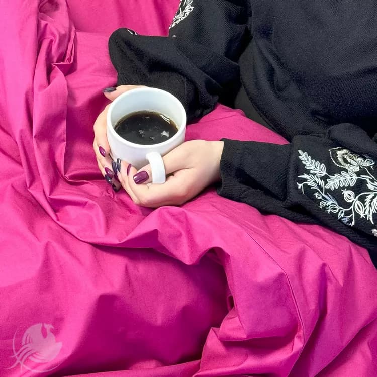 سرویس كاور لحاف، ملحفه کشدار دو نفره ارغوانی 4 تکه — تصویر ۳