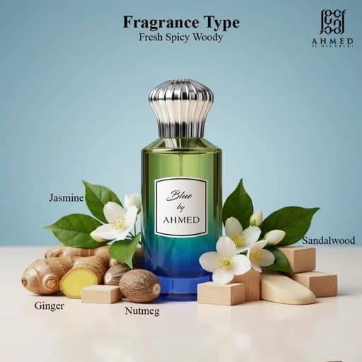 عطر ادکلن احمد المغربی مدل بلو بای احمد حجم 100 میلی‌لیتر — تصویر ۲