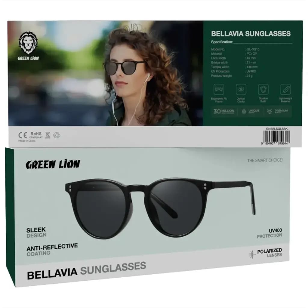 عینک آفتابی گرین لاین مدل Bellavia GL-SG15 | ارگونومی و UV400 — تصویر ۲