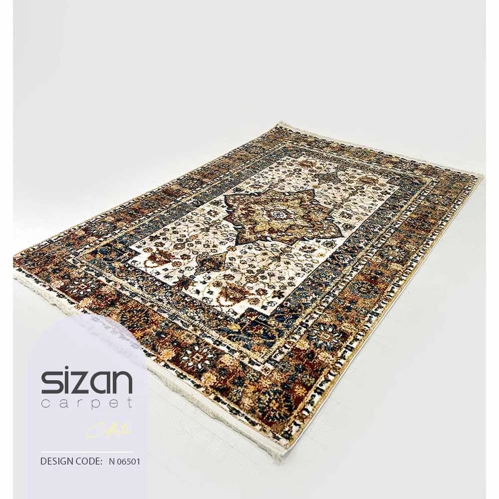 فرش ماشینی سیزان کد N 06501 سایز 4 متری