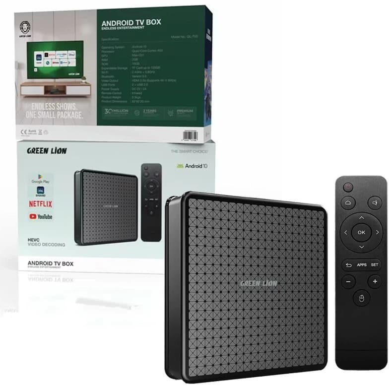 اندروید باکس گرین لاین مدل GREEN LION Android TV Box GL-TV5 | تبدیل تلویزیون به Smart TV — تصویر ۳