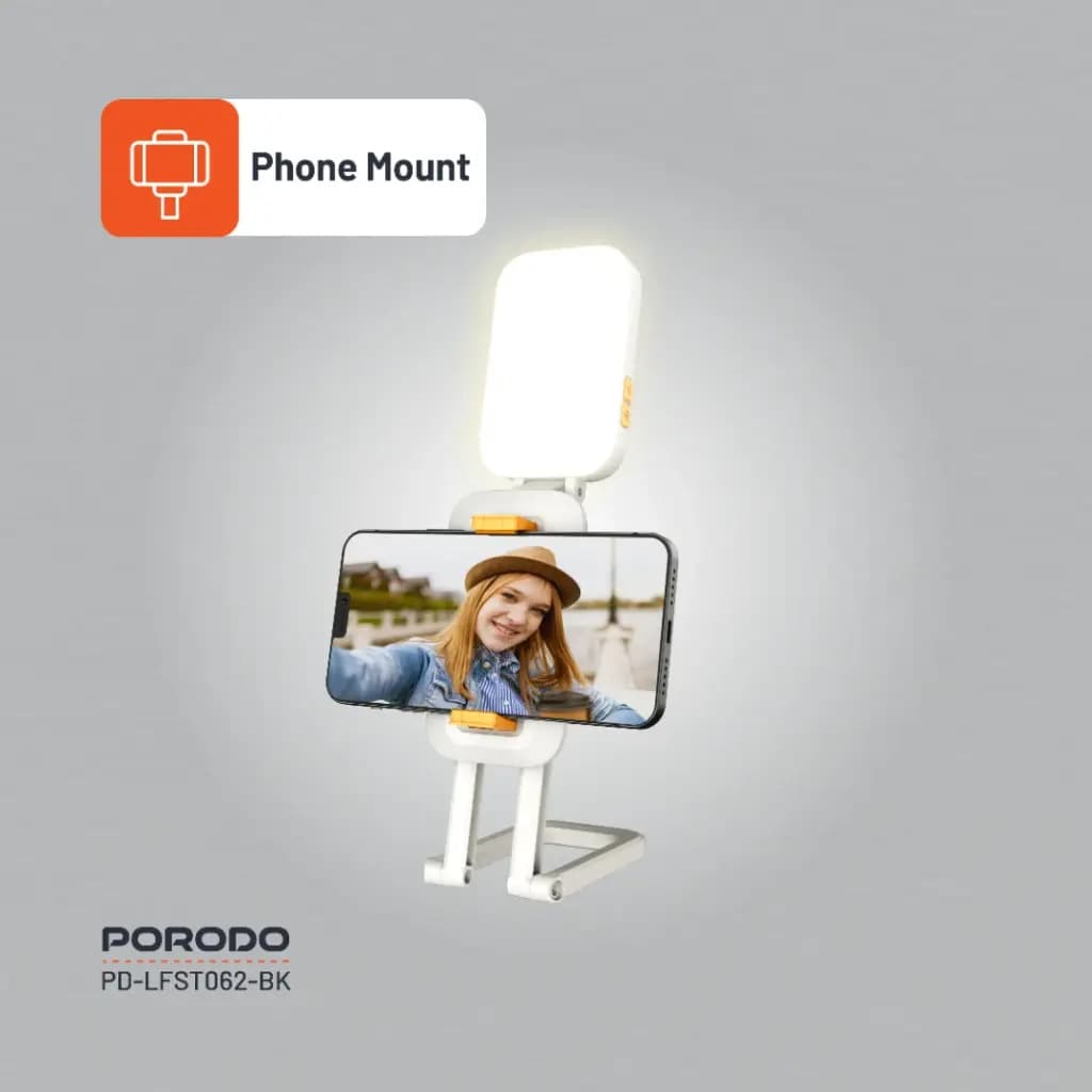 چراغ چند حالته رومیزی پرودو مدل PDLFST062BK | باتری 1000mAh، دمای رنگ 2500 تا 6000K — تصویر ۳