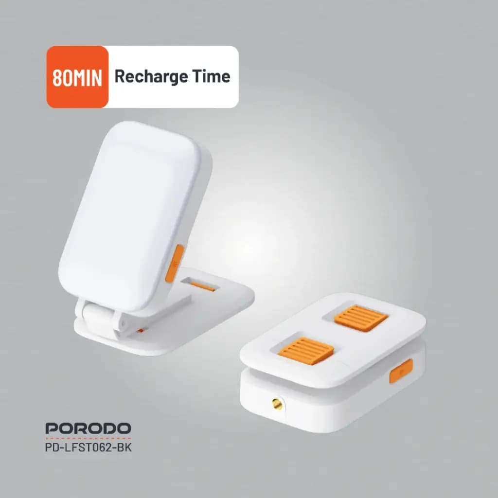 چراغ چند حالته رومیزی پرودو مدل PDLFST062BK | باتری 1000mAh، دمای رنگ 2500 تا 6000K — تصویر ۸