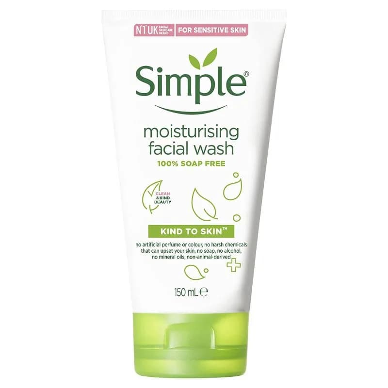 ژل شستشوی صورت سیمپل مدل Moisturizing حاوی ویتامین C و E مرطوب کننده